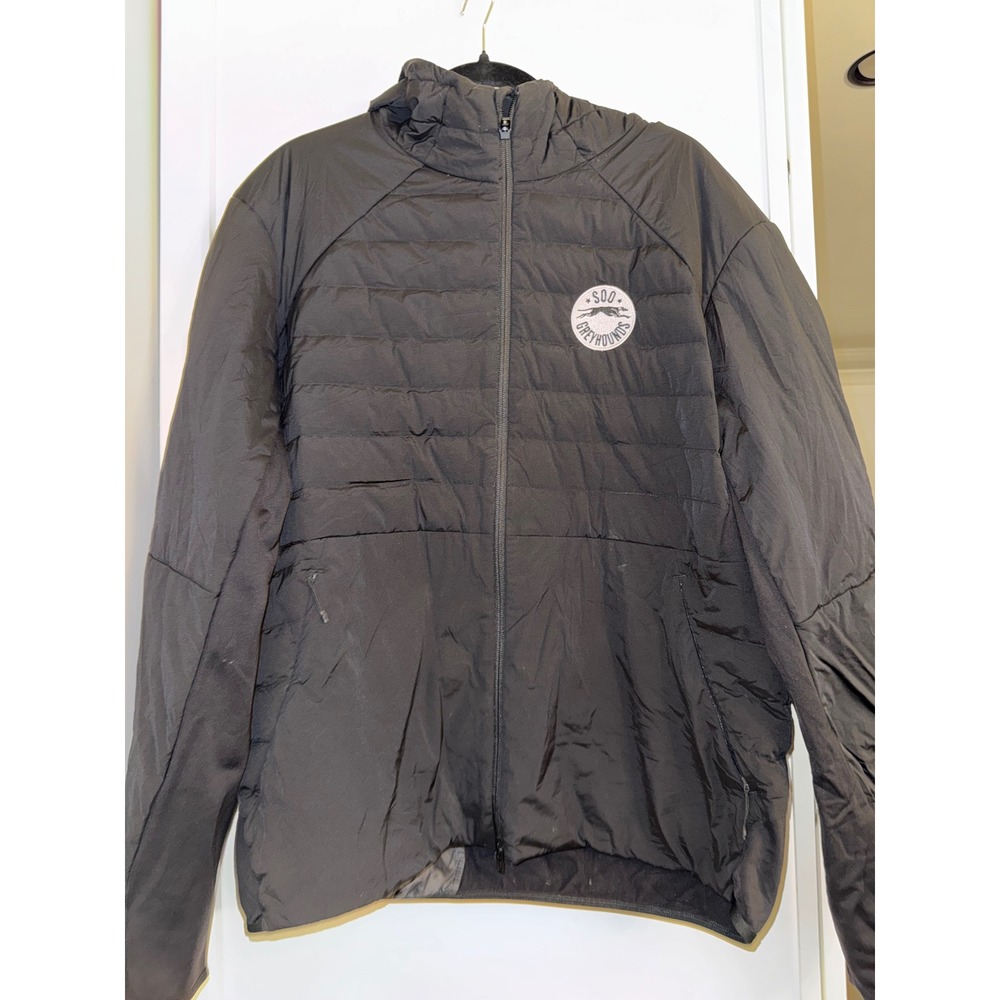 Lululemon Soo Greyhounds OHL Team Issue Puffer Jacket Black Kids XL